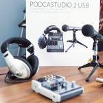Behringer PODCASTUDIO 2 USB Complete PODCASTUDIO Bundle with USB Mixer, Microphone, Headphones and More